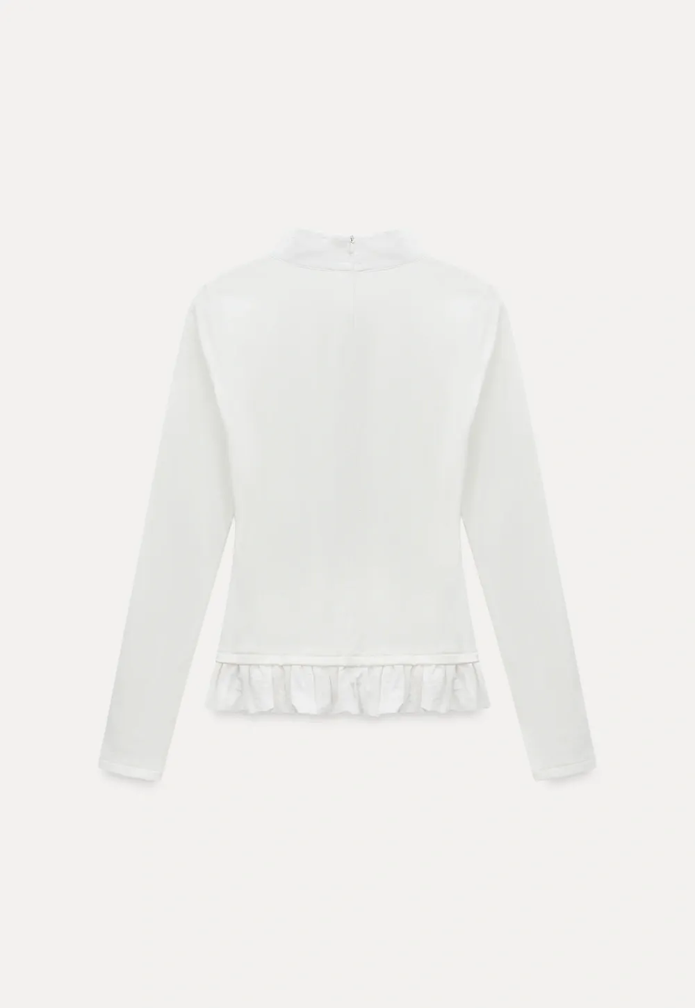 Fashionable White Long Sleeve Tee