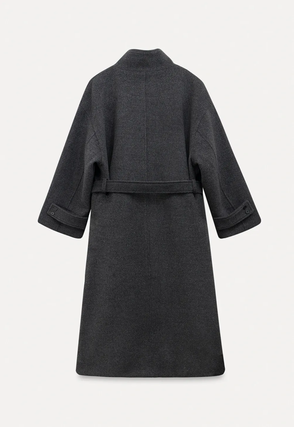 Padded Stand-Collar Wool Coat