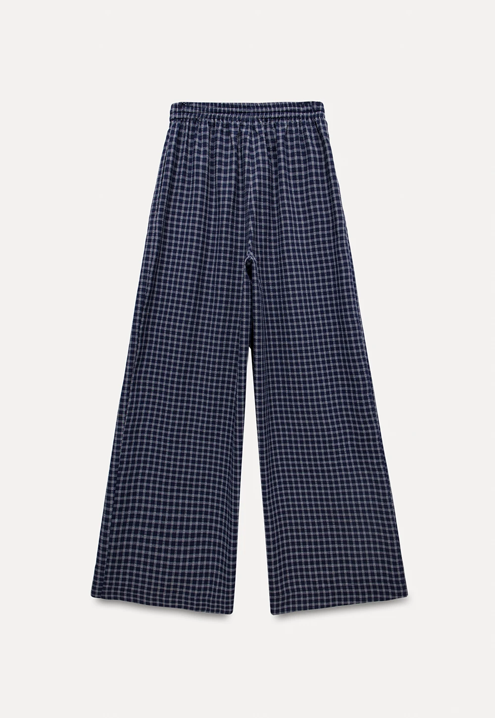 Women's Plaid Wide Leg Lounge Pants with Elastic Waist