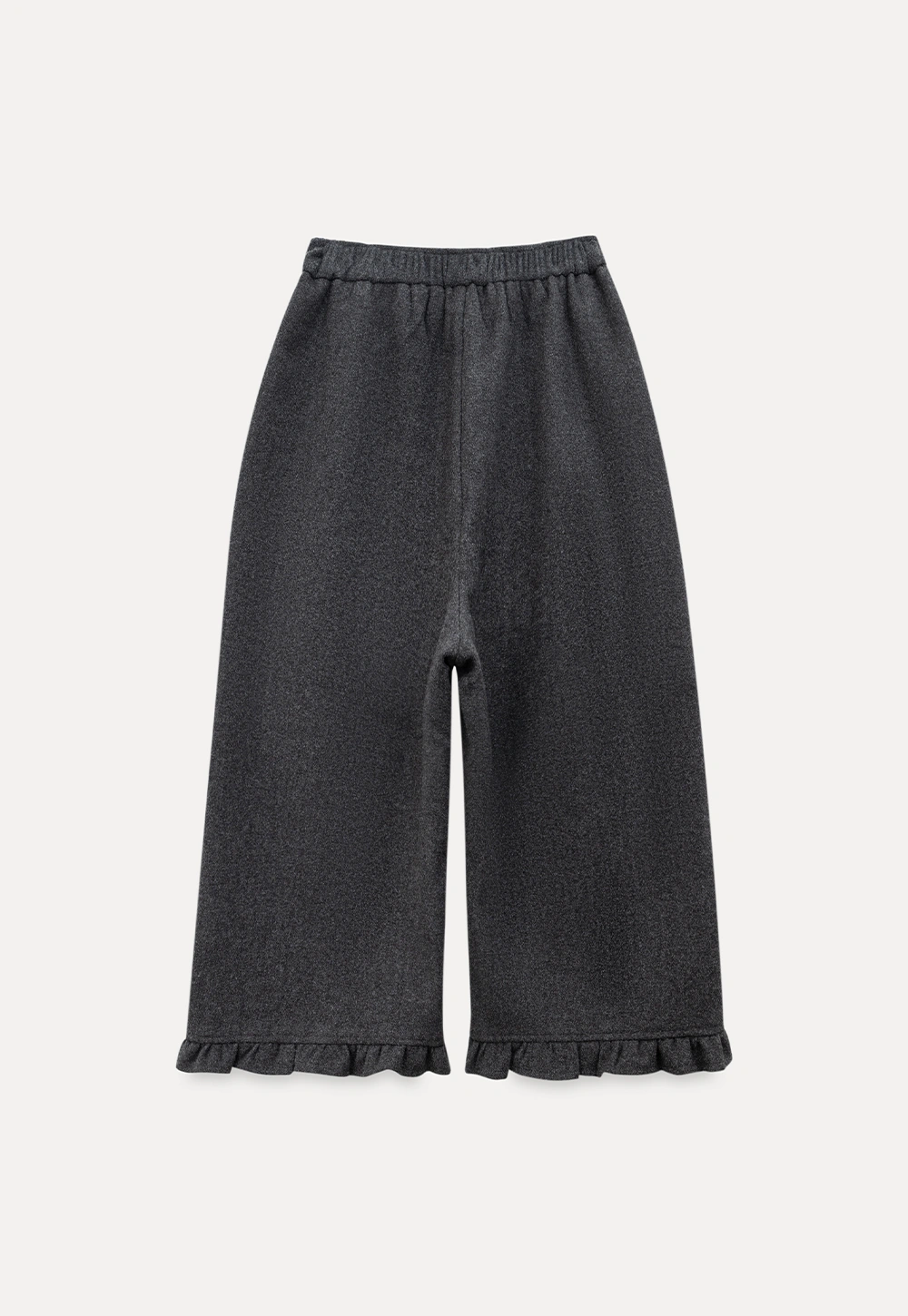 Women Ruffle Hem Wide Leg Cropped Pants