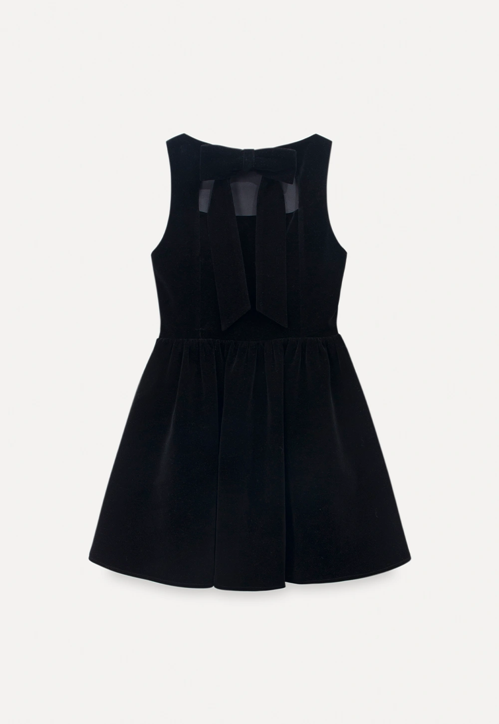 Elegant Black Velvet A-Line Sleeveless Short Dress