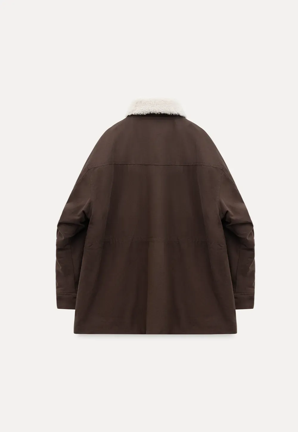 Faux Shearling Collar Utility Jacket