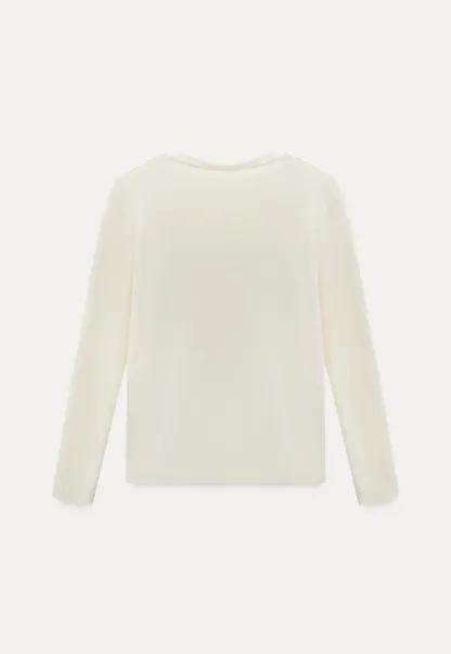Ribbed Scoop Neck Long-Sleeve Top