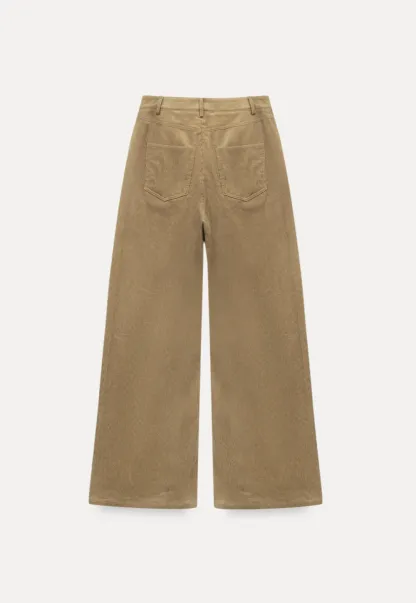 Wide-Leg Corduroy Pants