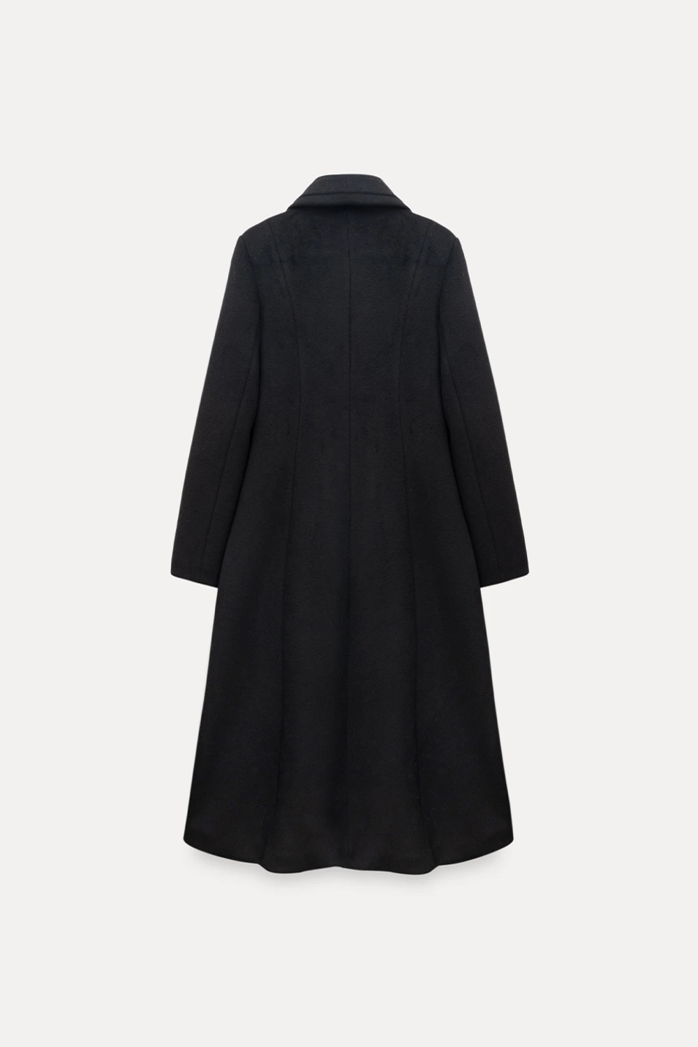Womens Chic A-Line Buttoned Long Wool Coat
