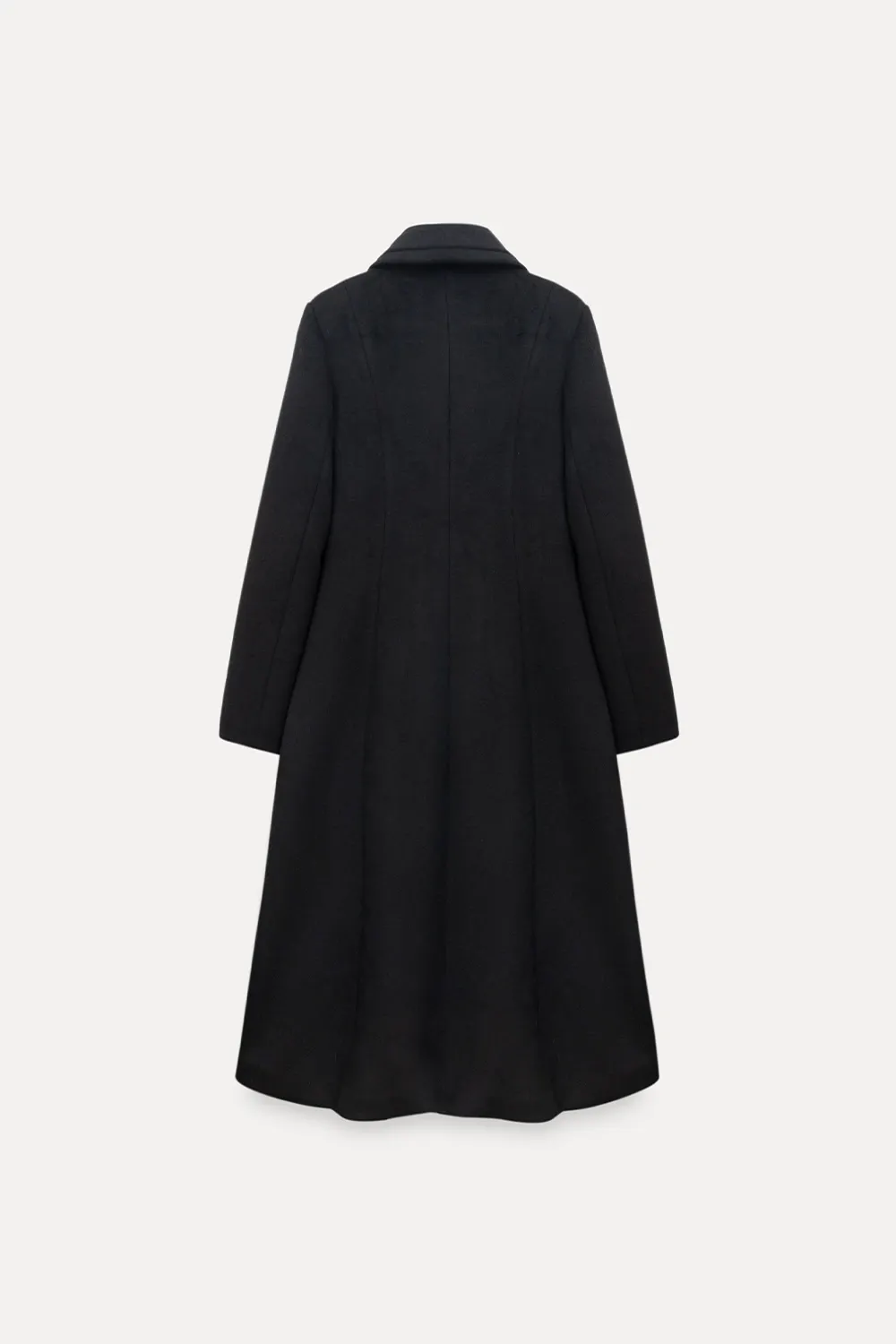 Womens Chic A-Line Buttoned Long Wool Coat