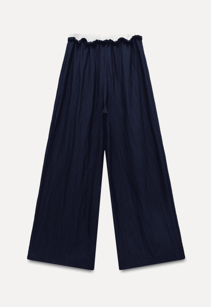 Relaxed Fit Crinkle Pants