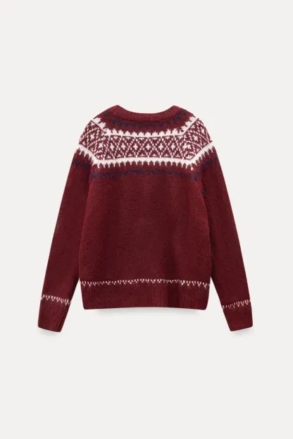 Fair Isle Button-Down Cardigan