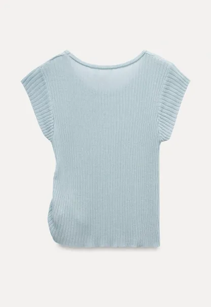 Women's Ribbed Tie-Side Top