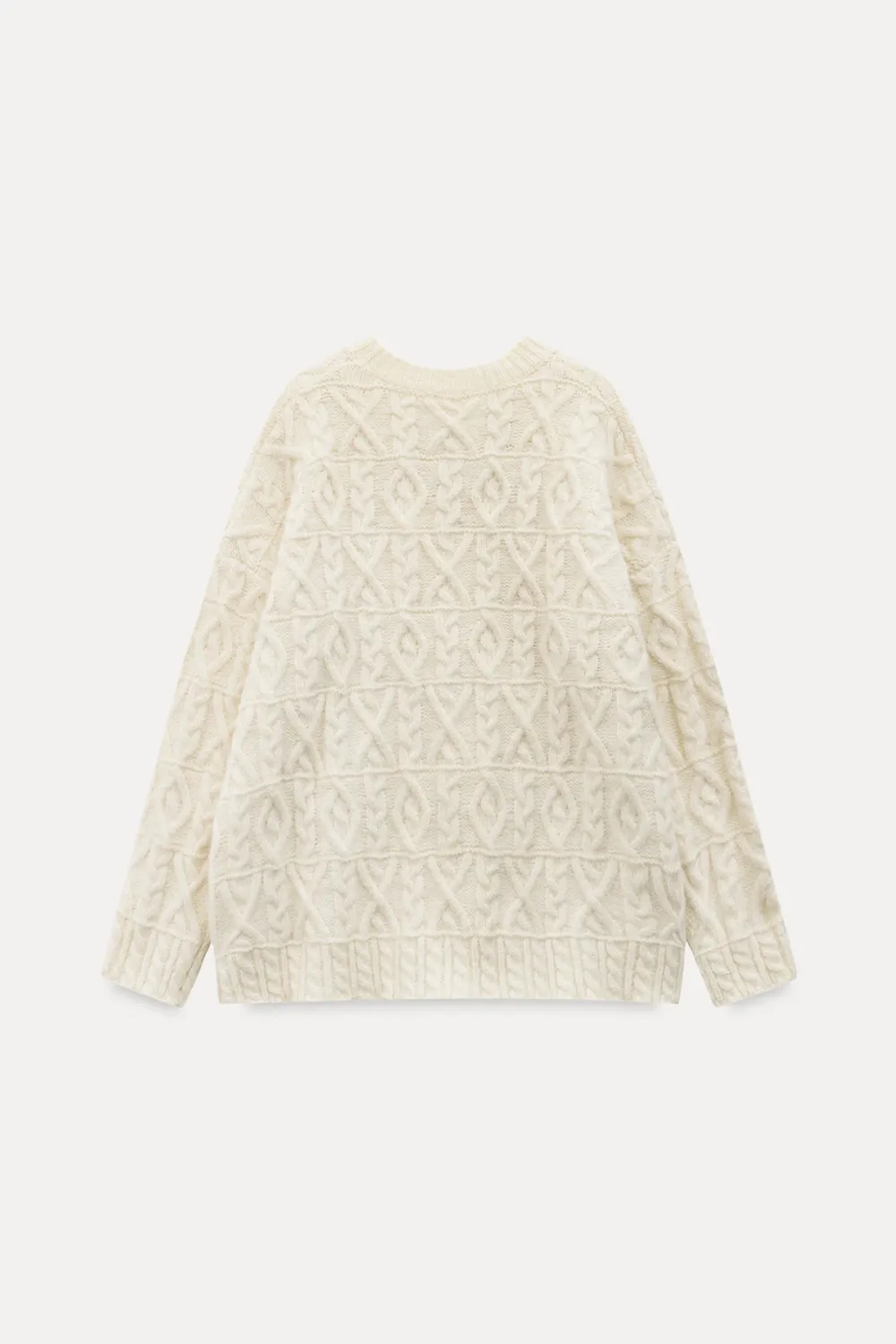 Cable Knit Diamond Pattern Sweater