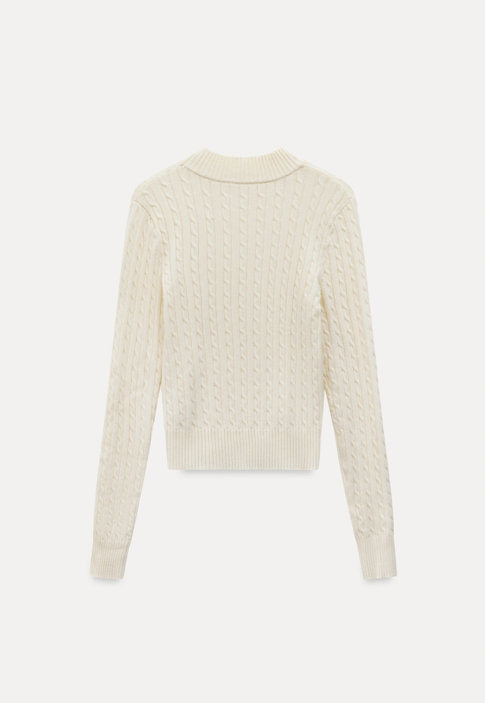 Soft Ribbed Knit Sweater with Cropped Fit