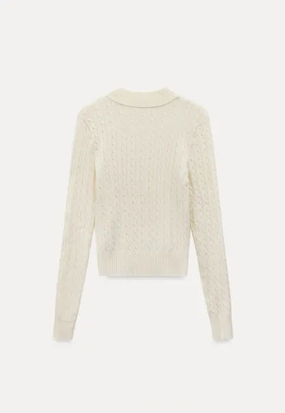 Soft Ribbed Knit Sweater with Cropped Fit