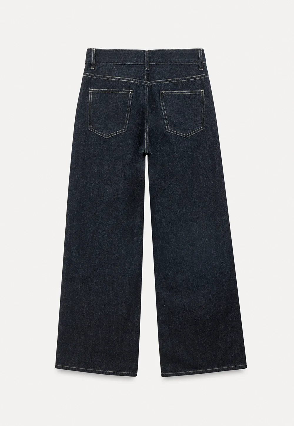 Women Classic High Rise Denim Wide Leg Pants