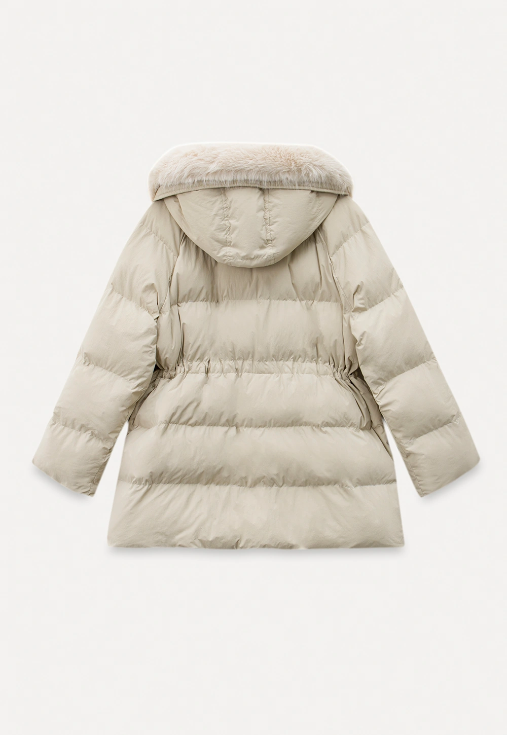 Cozy Beige Winter Cotton Coat for Women