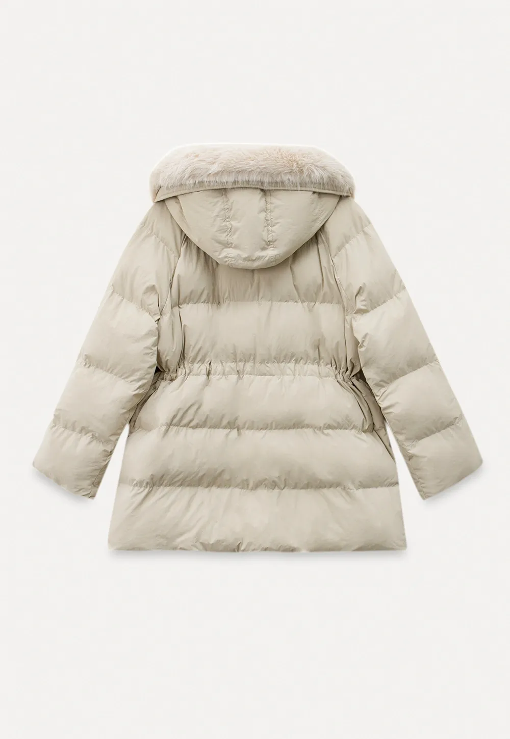 Cozy Beige Winter Cotton Coat for Women
