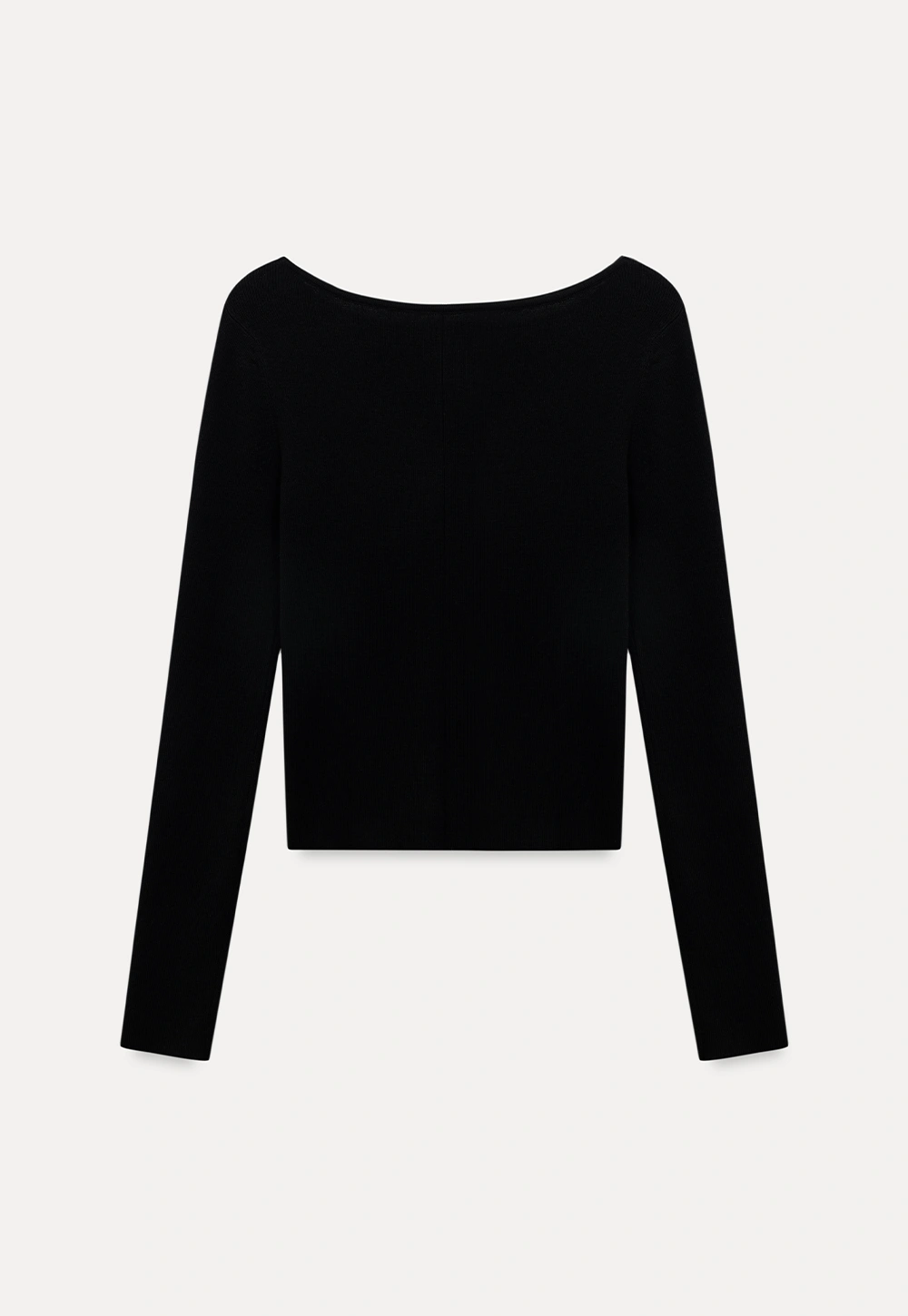 Embroidered Round Neck Wool Knit Top