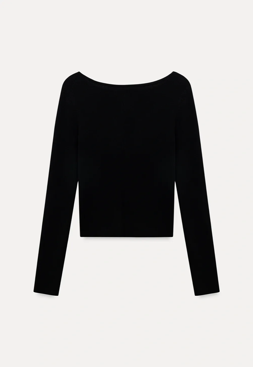 Embroidered Round Neck Wool Knit Top