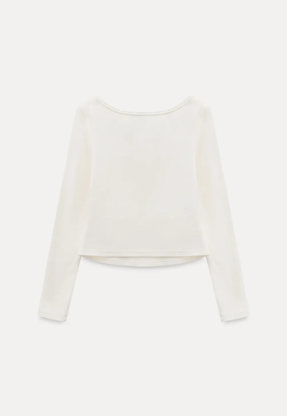 Ruffled Square Neck Long Sleeve Top