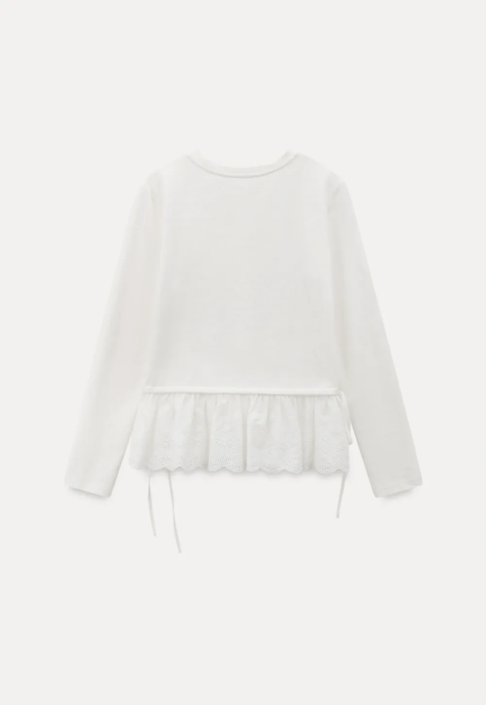 Lace Peplum Long Sleeve Top