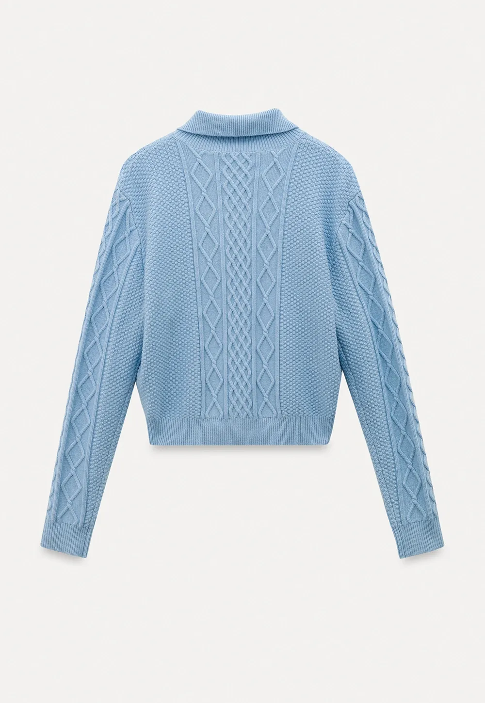 Cable Knit Cropped Cardigan