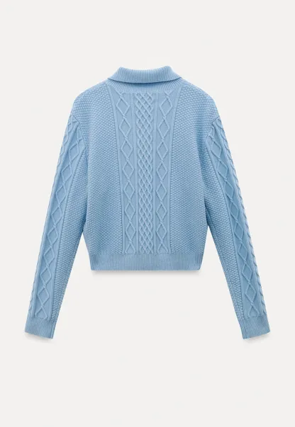 Cable Knit Cropped Cardigan