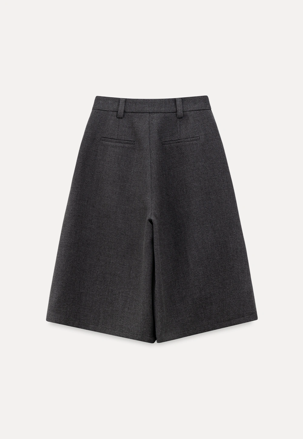 Flowy Skirt-Style Wide-Leg Cropped Trousers