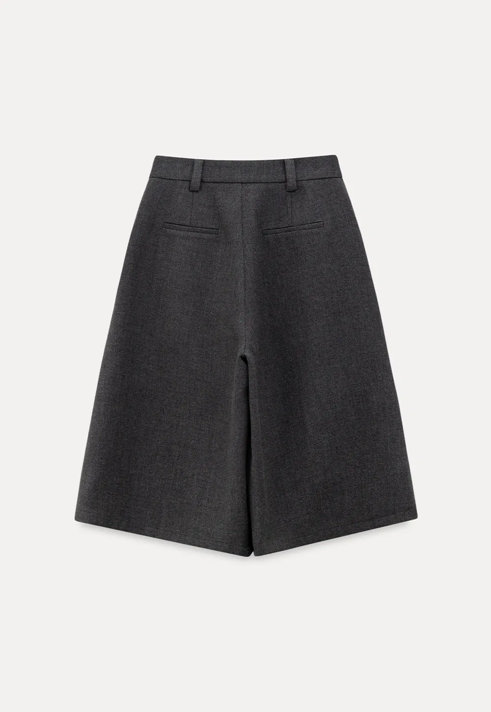 Flowy Skirt-Style Wide-Leg Cropped Trousers