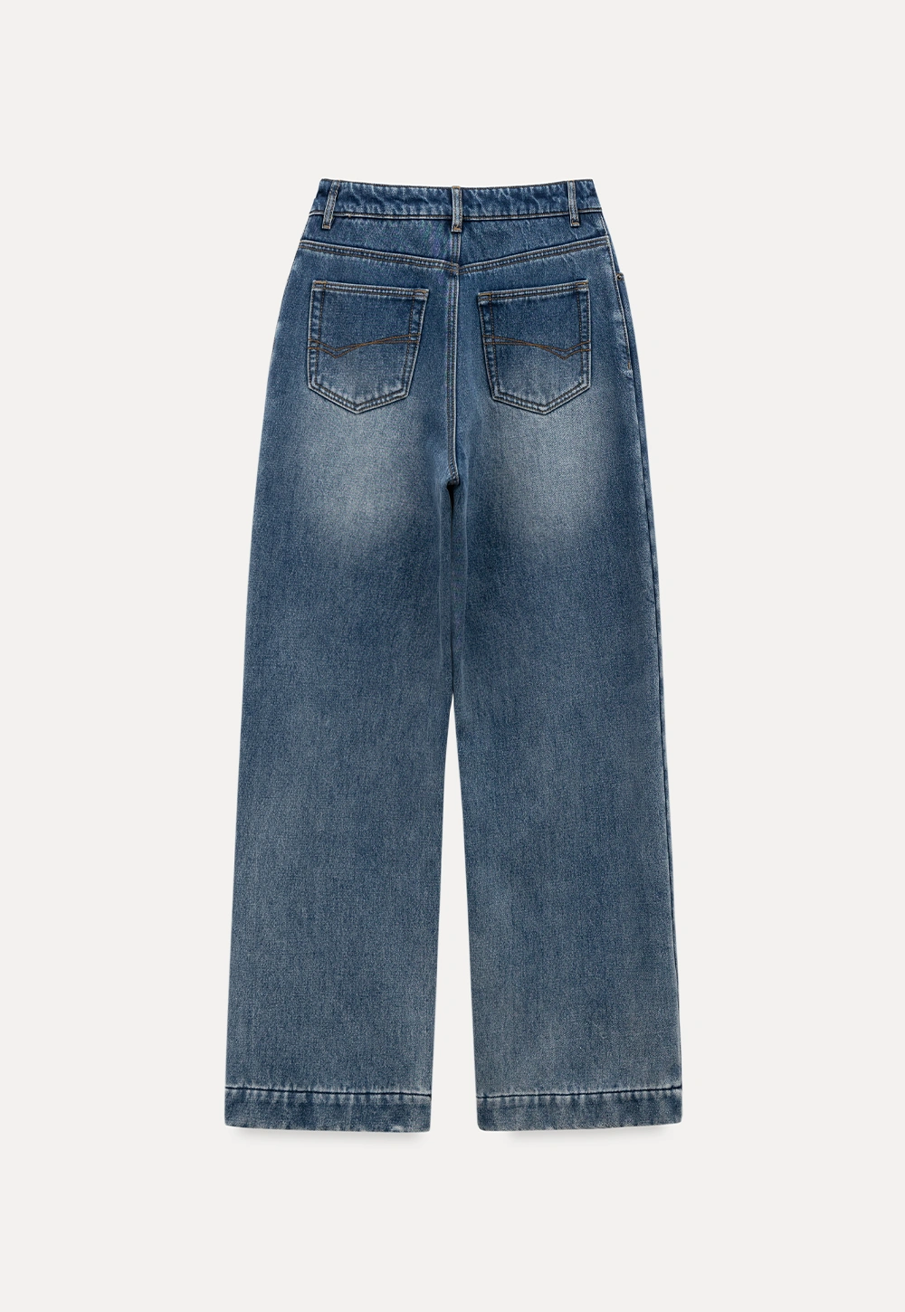 Women Wide-Leg High-Waisted Denim Jeans