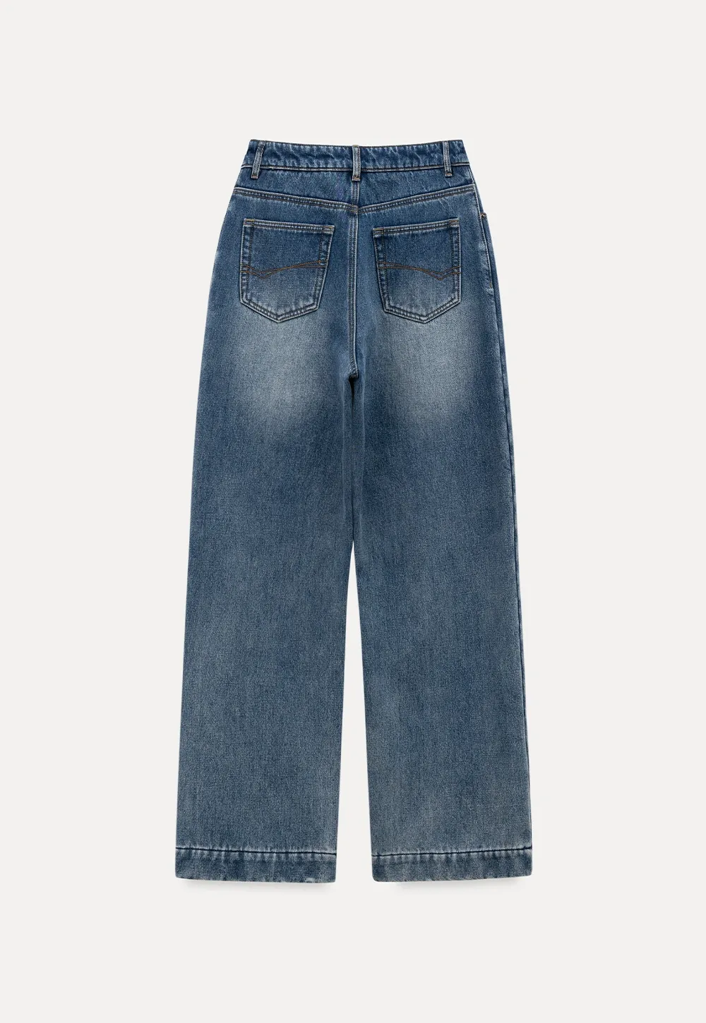 Women Wide-Leg High-Waisted Denim Jeans