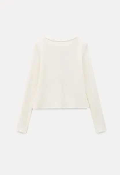 Women Soft Henley Knit Long Sleeve