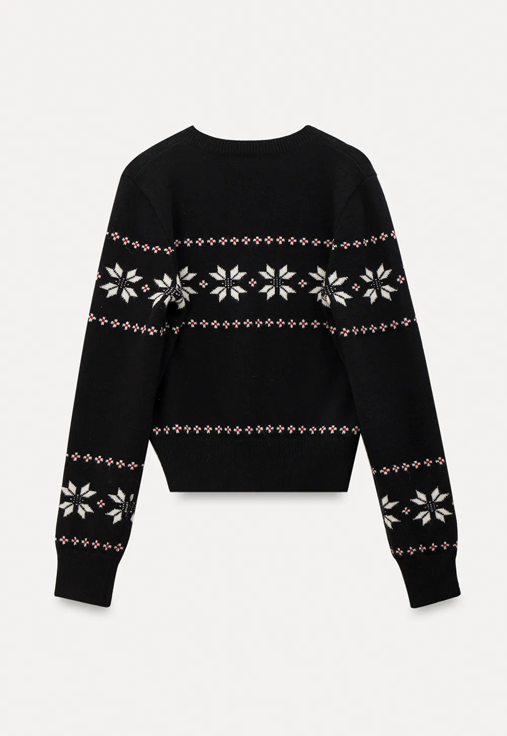 Fair Isle V-Neck Knit Sweater