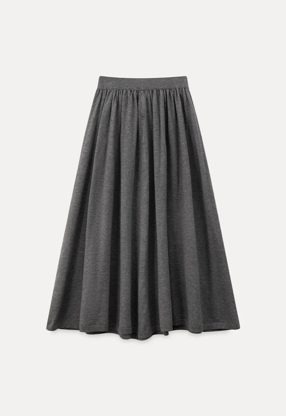 Relaxed Knit Cardigan & Full Skirt Set