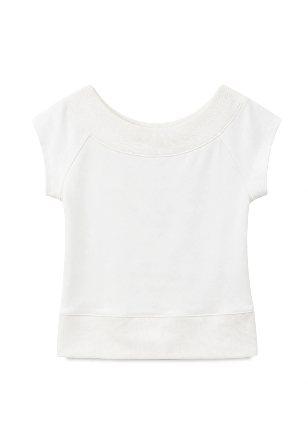 Square Neck Cap Sleeve Knit Top