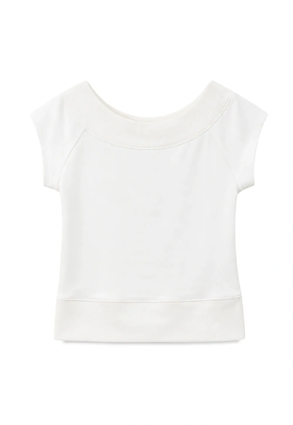 Square Neck Cap Sleeve Knit Top