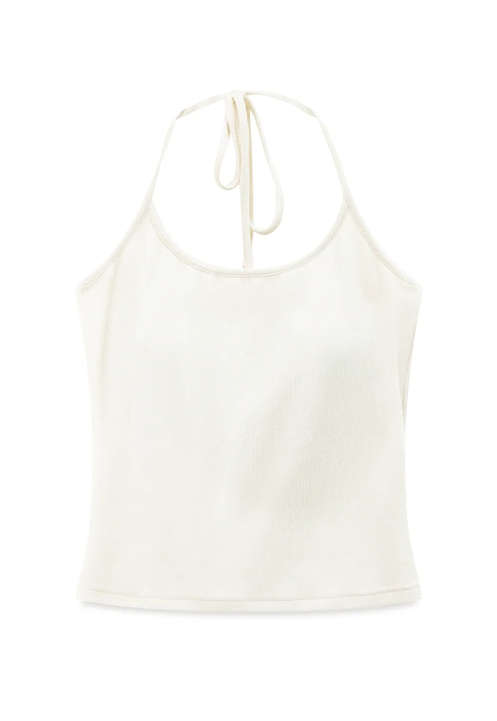 Ladies V‑Neck Knitted Pullover and White Cami Set