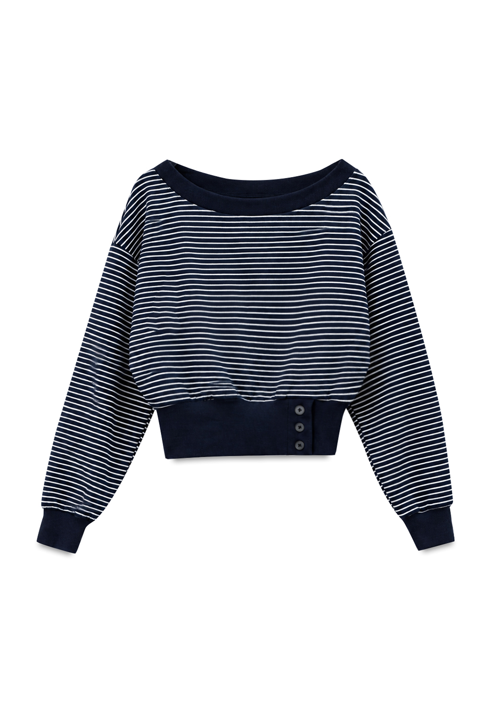 Off-the-Shoulder Striped Sweatshirt and Lace Tank Top Set