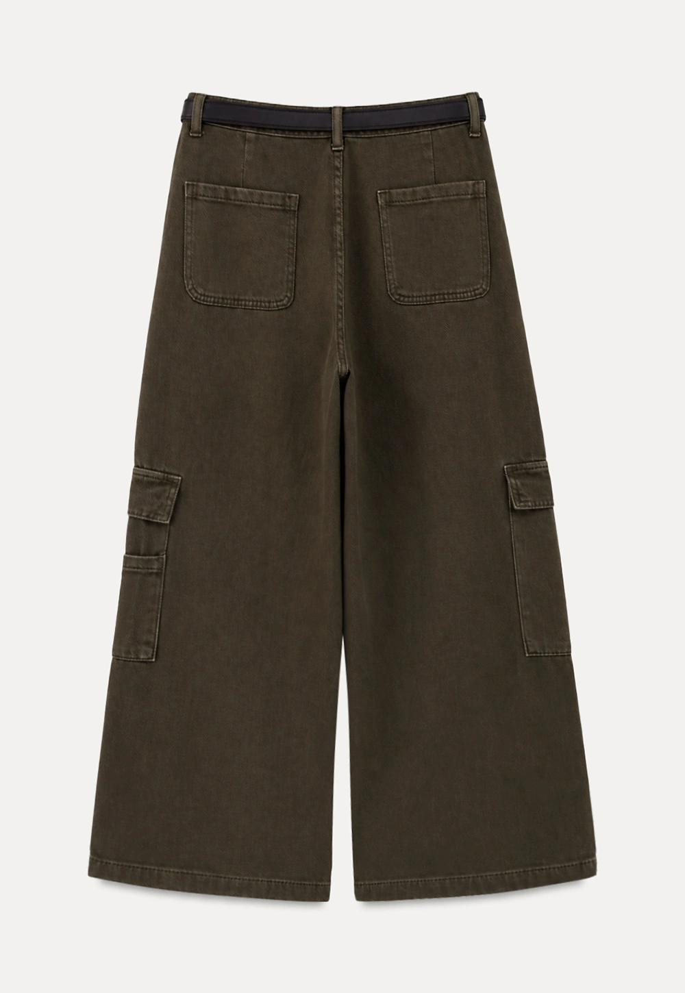 Cargo Pocket Wide Leg Denim Pant