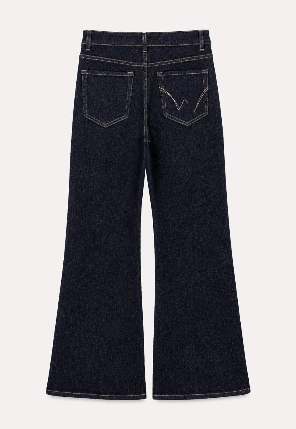 Wide Leg Straight Cut Denim Jeans