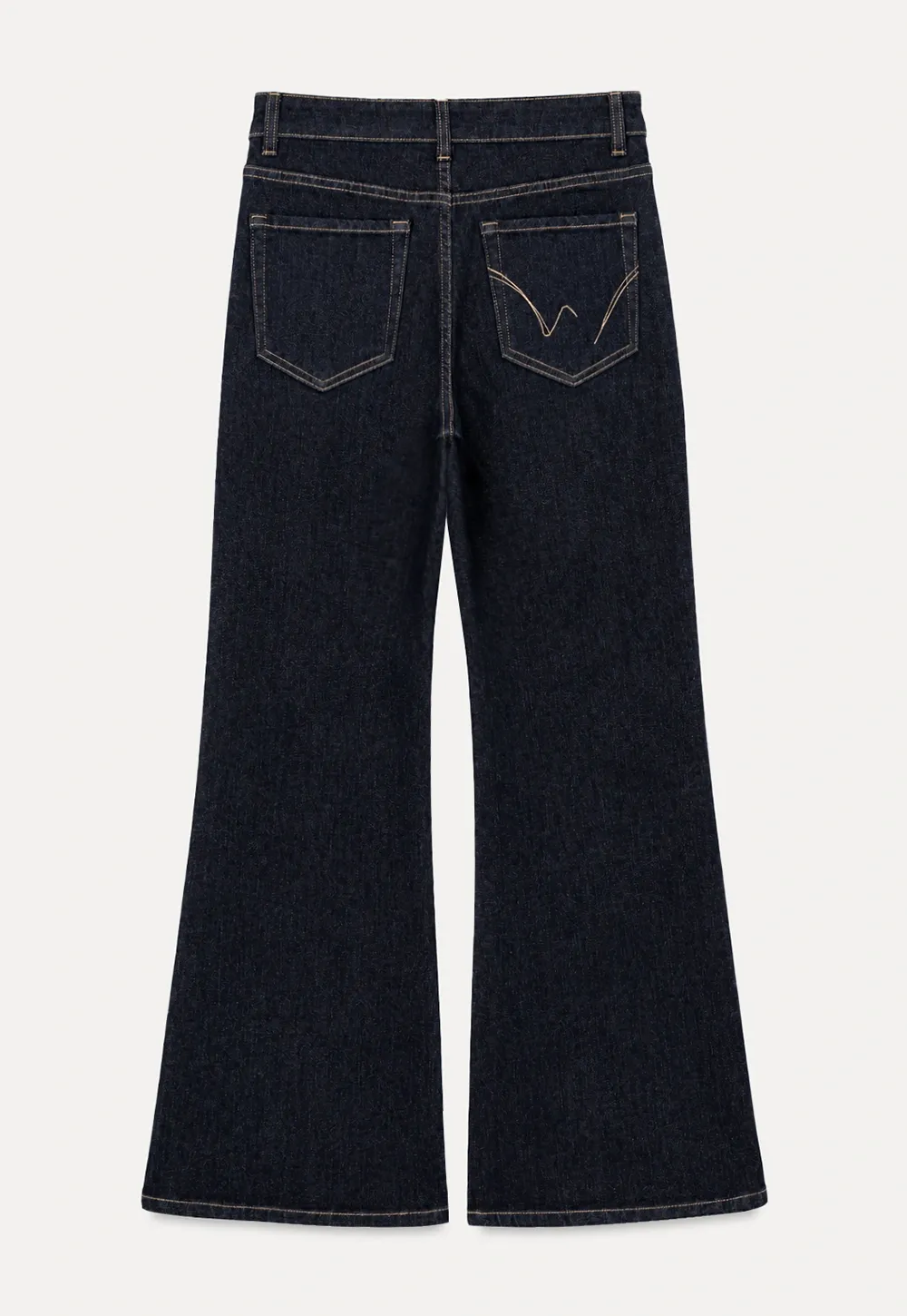 Wide Leg Straight Cut Denim Jeans