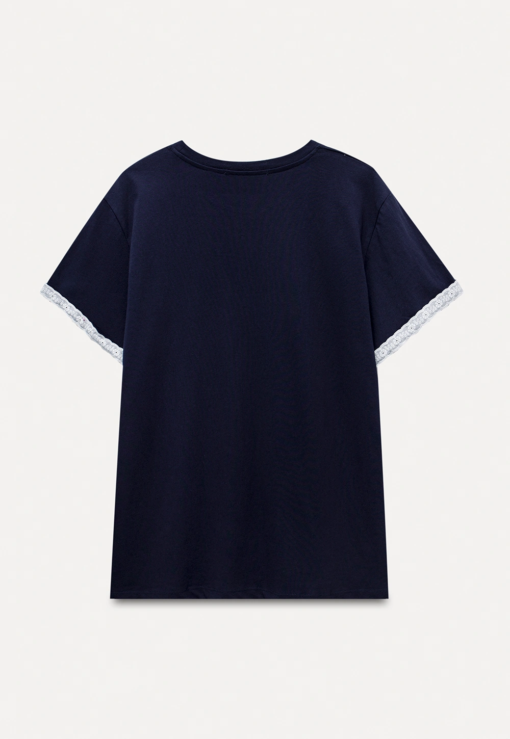 Women’s Typing Mistake Graphic T-Shirt with Lace Trim