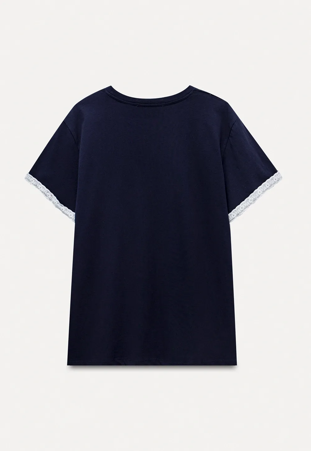 Women’s Typing Mistake Graphic T-Shirt with Lace Trim