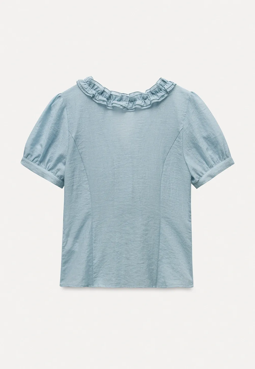 Women’s Ruffled V-neck Short Sleeve Blouse