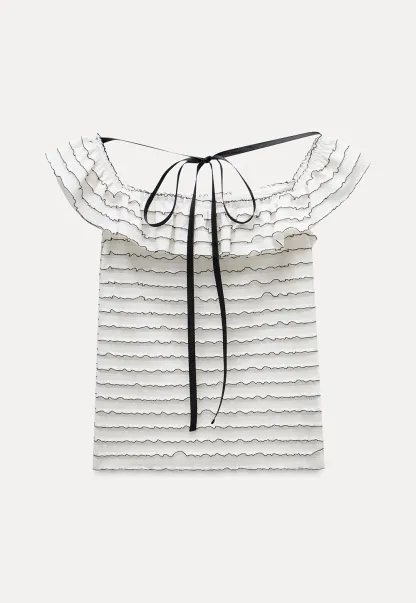 Women’s Off Shoulder Ruffle Trim Knit Top