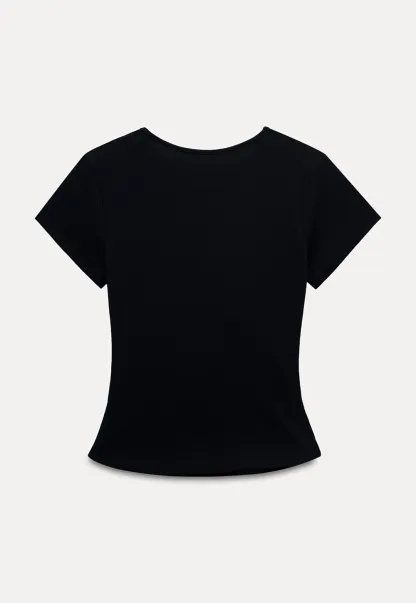 Women's Wrap V-Neck Short Sleeve T-Shirt