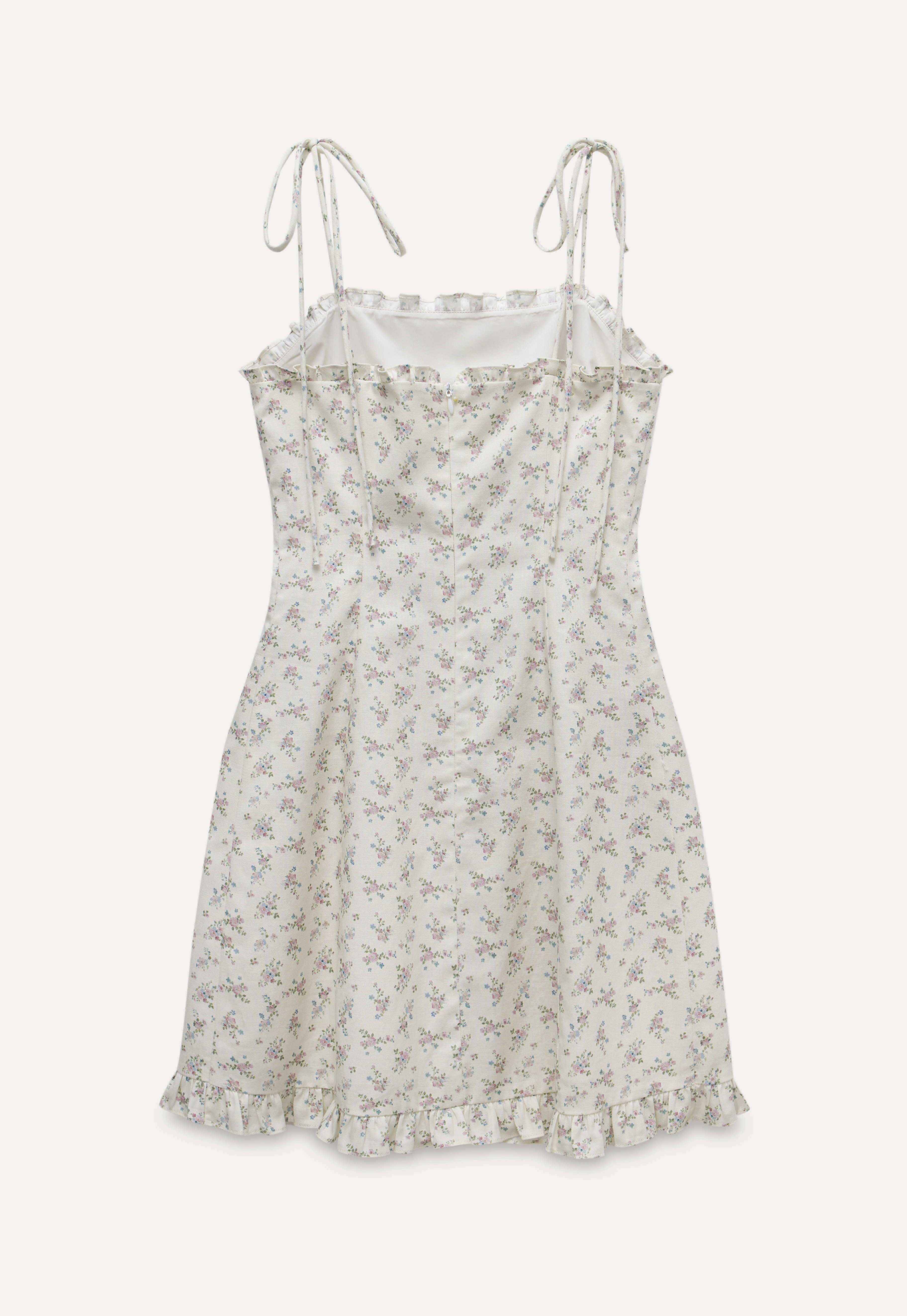 Floral Tie Strap Mini Dress