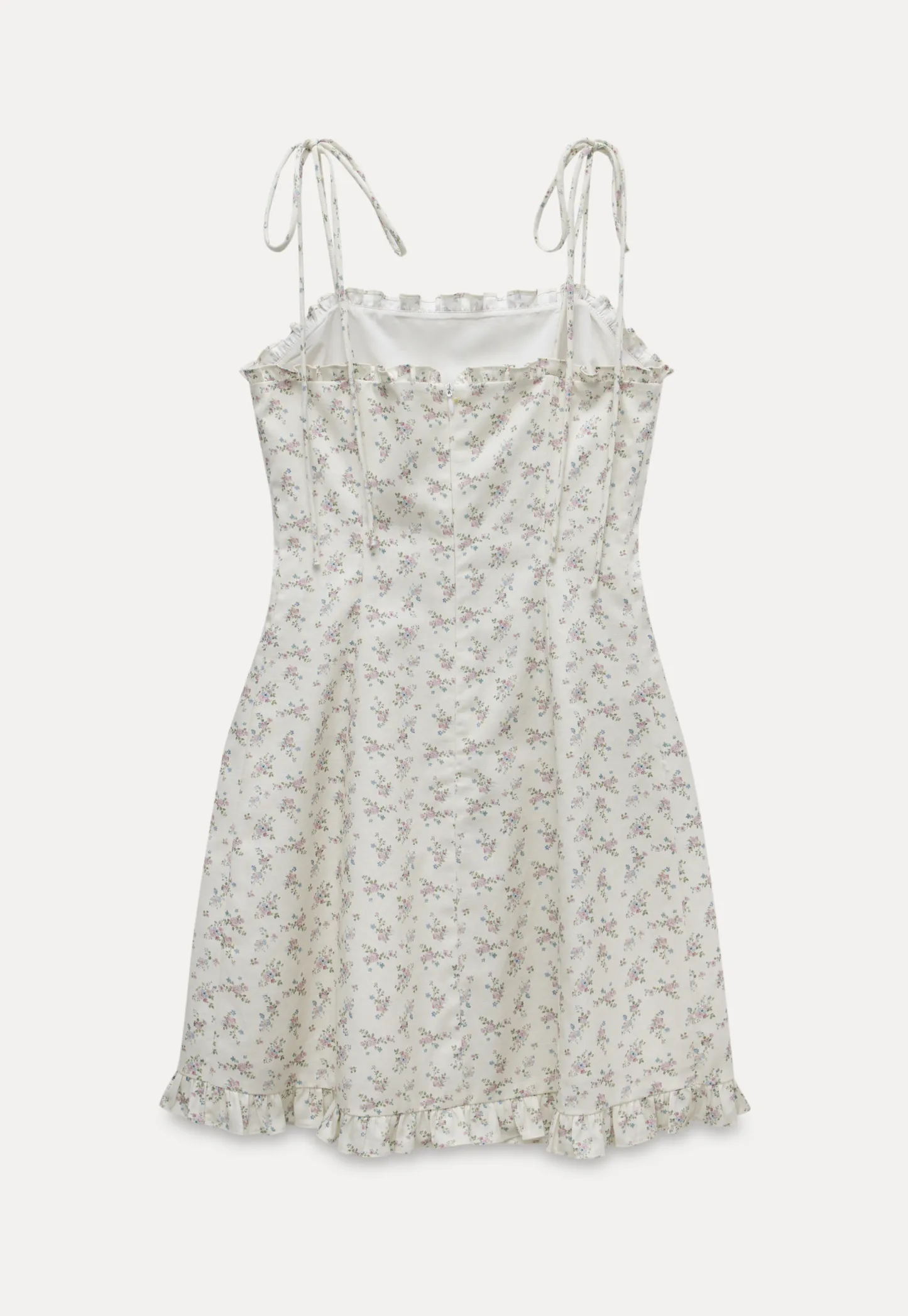 Floral Tie Strap Mini Dress