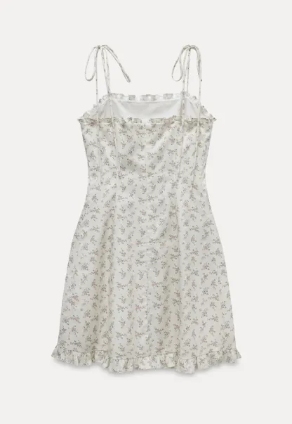 Floral Tie Strap Mini Dress