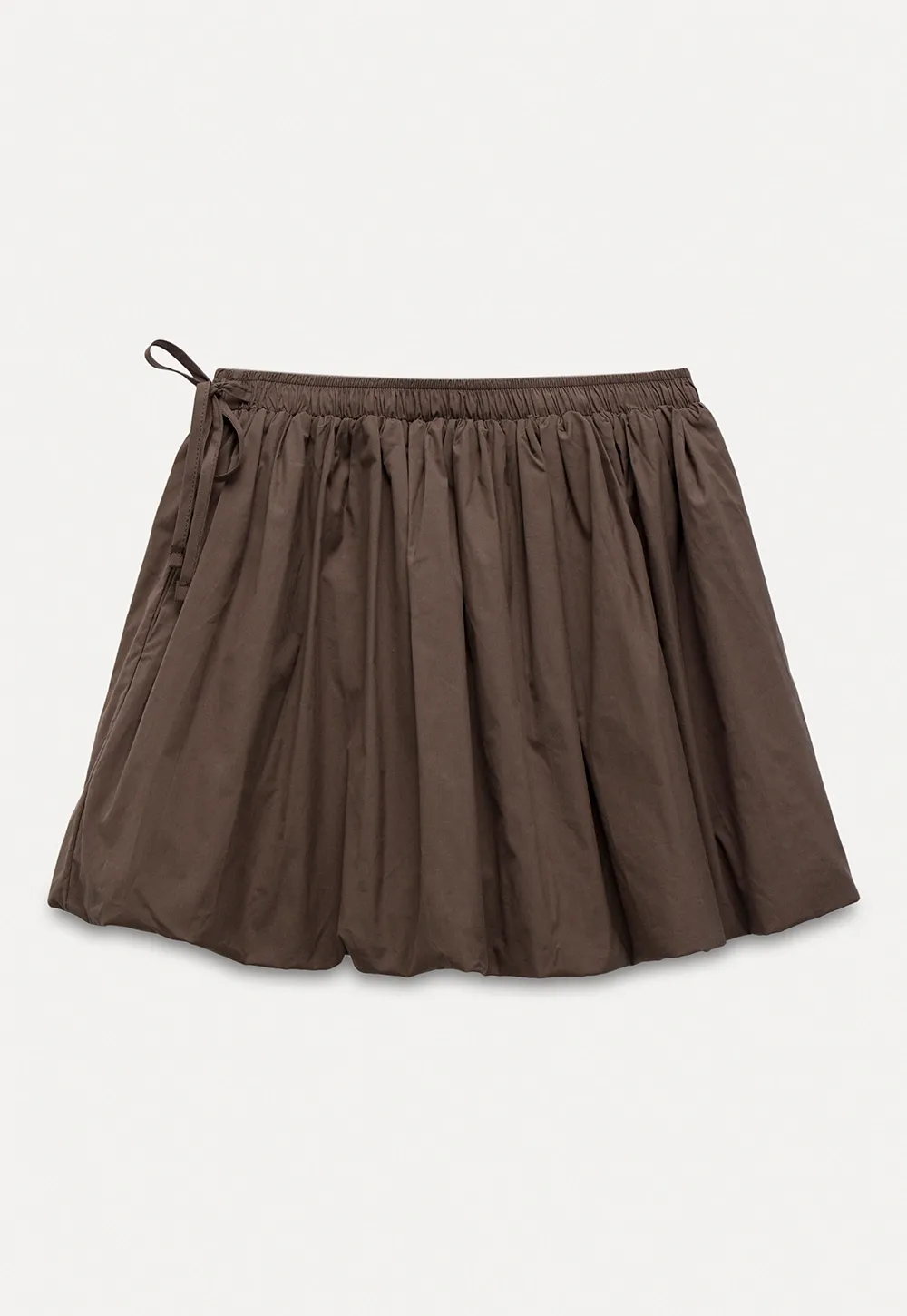 Drawstring Balloon Mini Skirt