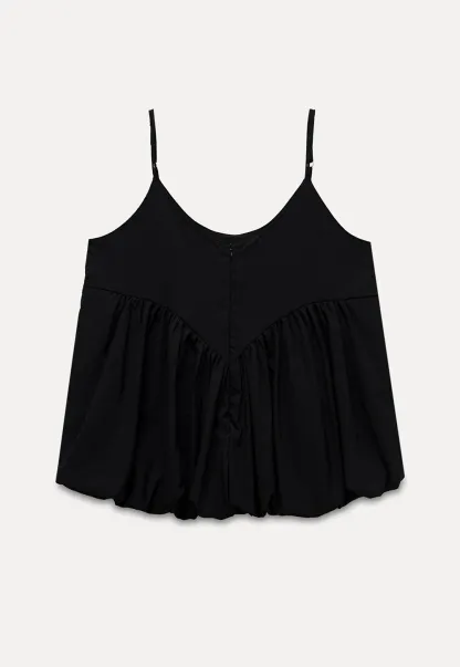 Women's V-Neck Peplum Cami Top with Empire Waist