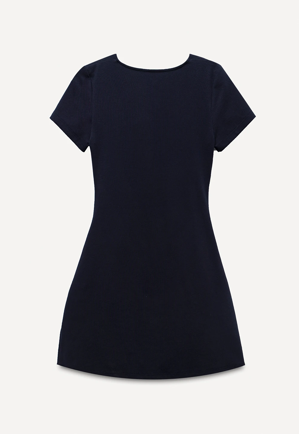 Women's Twist Front Short Sleeve Mini Dress Ruched Slim Fit